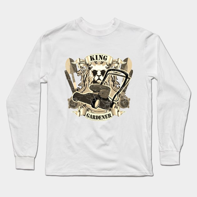 King of Gardener Long Sleeve T-Shirt by ahgee